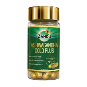Zandu Ashwagandha Gold Plus Capsules - 60 caps